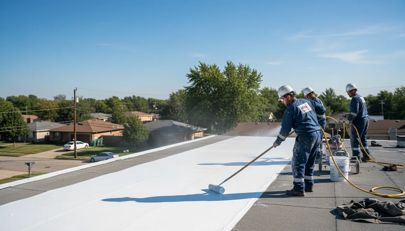 Commercial roof coating in Yukon, OK near me